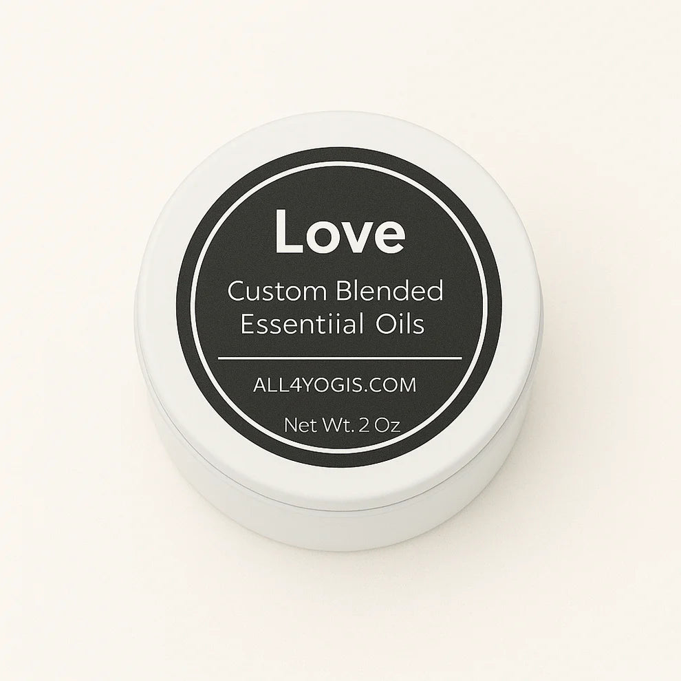 Love 2 oz Tin Candle crafted with purpose using natural soy wax and therapeutic essential oils for emotional well-being.