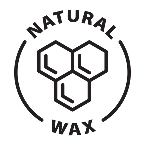 Natural wax symbol representing eco-friendly soy candles, crafted with clean ingredients for mindful living.
